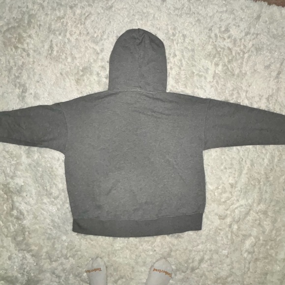 Aerie Gray Hoodie Sweatshirt Cropped Boxy Size XS - Picture 2 of 3